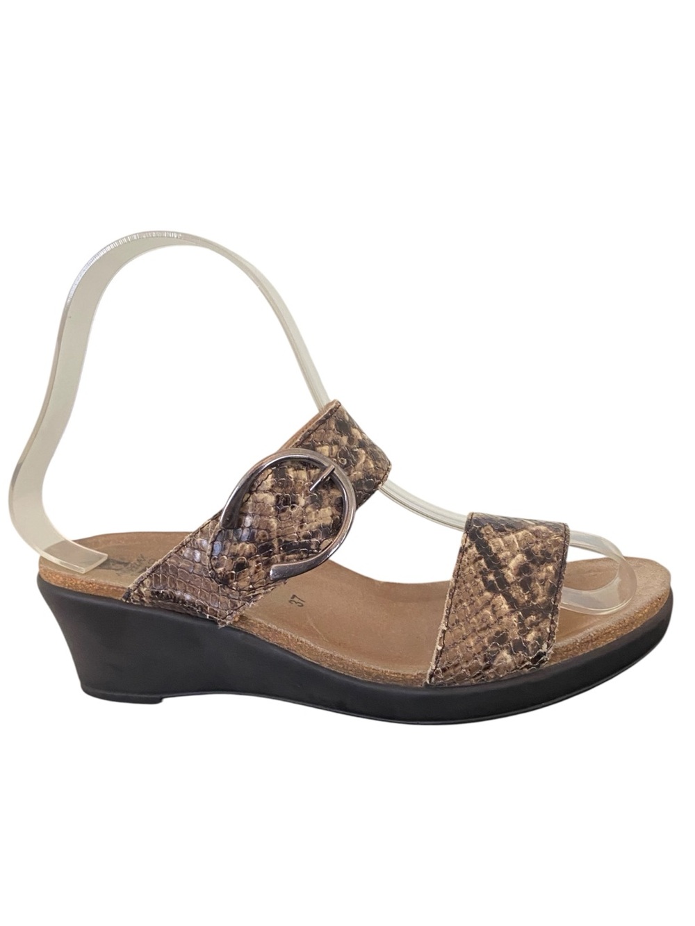 Women's Mephisto Air Relax  Snakeskin Print Wedge Slide Sandals Size 37